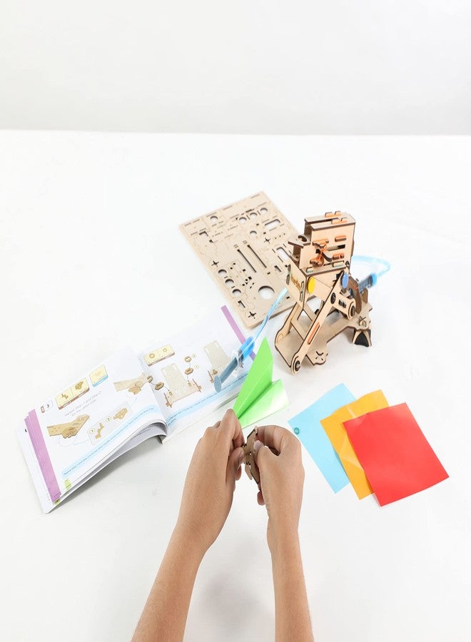 Smartivity Hydraulic Plane Launcher Wooden Model Engineering STEM Learning Toy for Kids Ages 6 and Up - Image 3