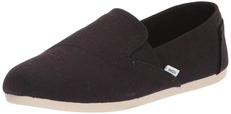 TOMS Women's Redondo Loafer Flat, Black Canvas, 5 - Image 5