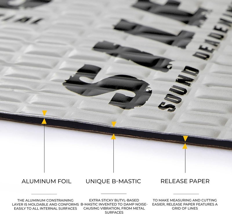 Siless 80 mil (2mm) 18 sqft Car Sound Deadening Mat - Butyl Automotive Sound Deadener - Image 2