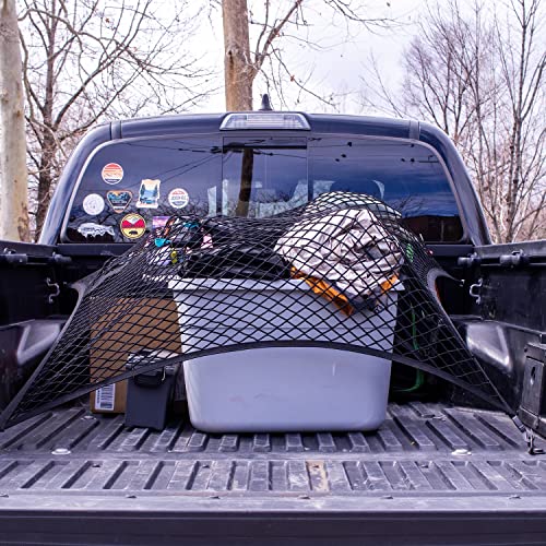 SENYAZON Highly Elastic Cargo Net, Simple Truck Bed Cargo Mesh Organizer, Suitable for Daily Light Loads of Trucks, 4'x4' Stretches to 7'x7' (Single Layer) - Image 5