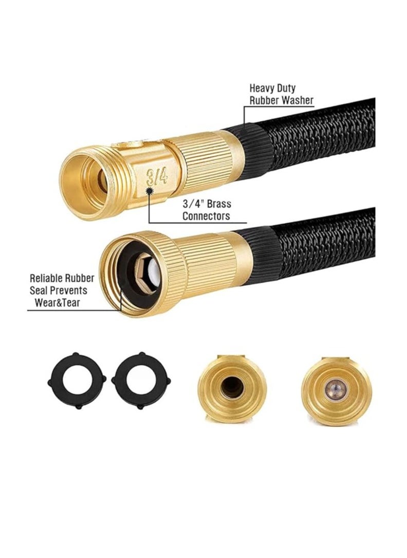 Cool Baby COOLBABY Expandable Garden Hose with 10 Function NozzleLeakproof Retractable Garden hose for Car Washing Garden Plants Watering Pets Shower Floor Cleaning (Black 50FT)  - Image 3