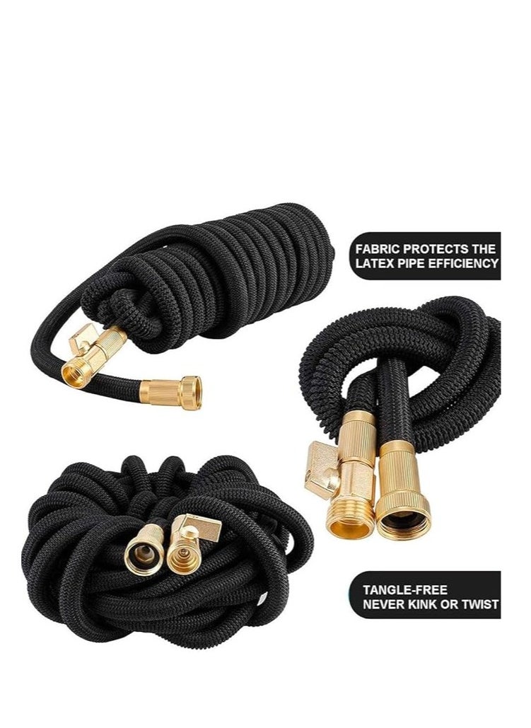 Cool Baby COOLBABY Expandable Garden Hose with 10 Function NozzleLeakproof Retractable Garden hose for Car Washing Garden Plants Watering Pets Shower Floor Cleaning (Black 50FT)  - Image 5