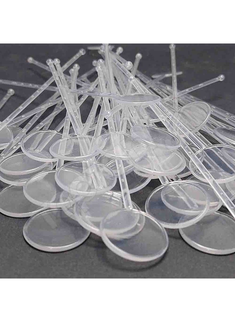 Private Label - Plastic Cocktail Stirrer Transparent Round Stick Spoon 100 Pieces - Image 1