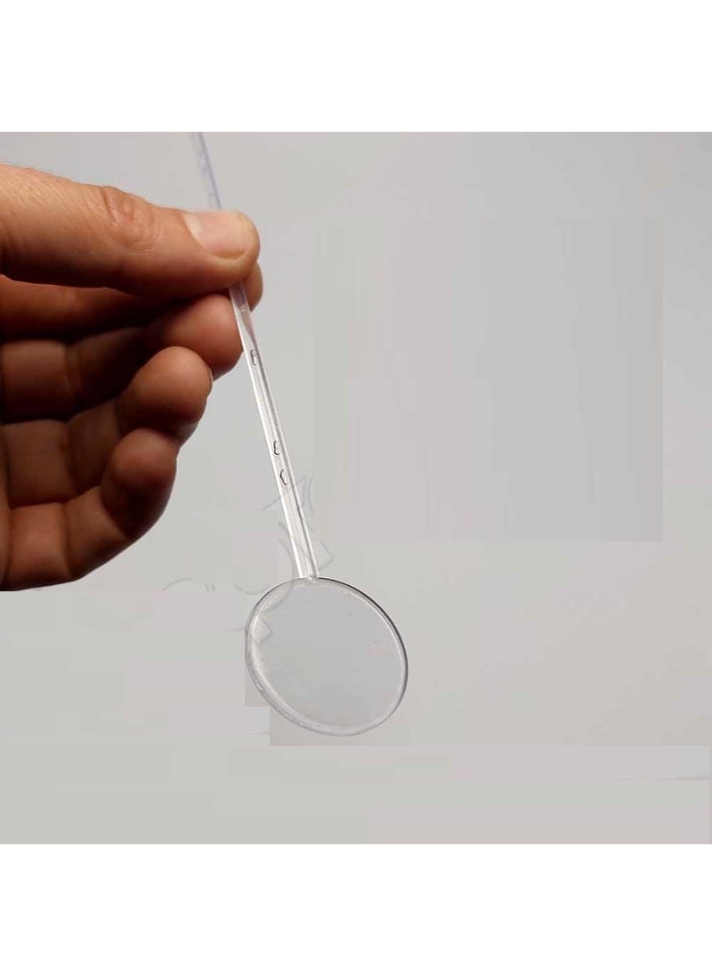 Private Label - Plastic Cocktail Stirrer Transparent Round Stick Spoon 100 Pieces - Image 1