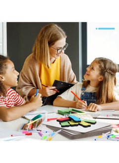 Henoyso 48 Set Dry Erase Board Double Sided 8.3 X 11.2 Inch Small White Board Bulk Dry Erase Lapboard With 48 Erasers And 48 Markers For Student Teachers Classroom Office Sunday School Group Participation  - Image 5