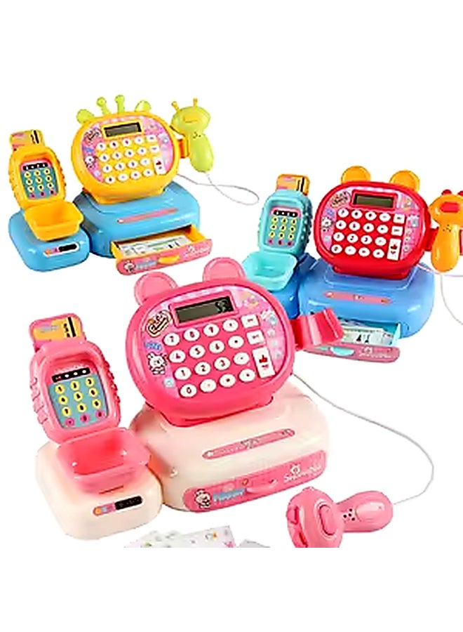 Cashre Gister Cash Register Toy, with Scanner and Accessories, for Children Ages 3 and Up, Assorted Colors - Image 3
