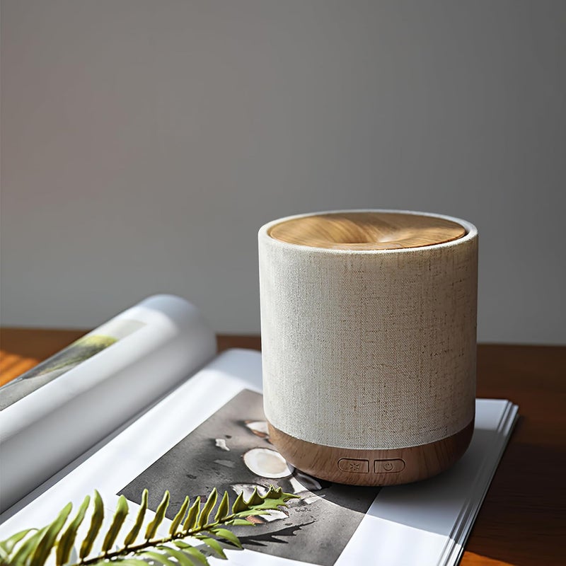 Essential oil aromatherapy machine with fabric cover and night light ultrasonic aromatherapy diffuser  brown - Image 5