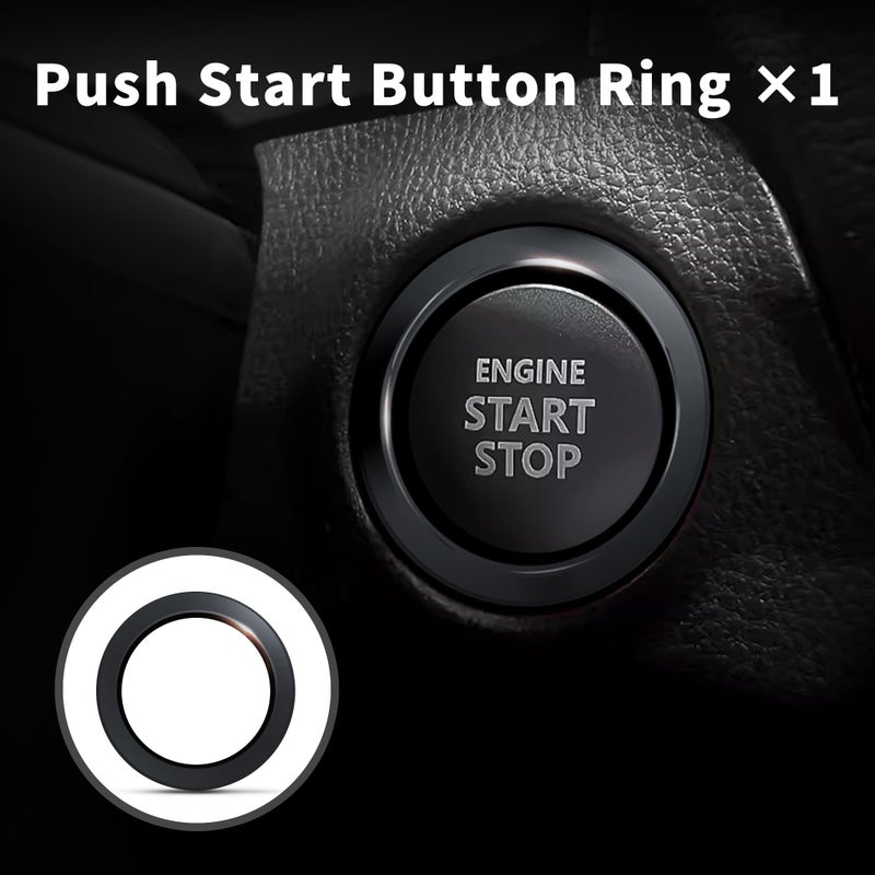Polodunn for 2020-2025 2026 Toyota Corolla & 2022-2025 2026 Corolla Cross Accessories, 4pcs Aluminum Alloy Knob Cover Trim Set - Rearview Mirror Switch, AC & Push Start (Black) - Image 5
