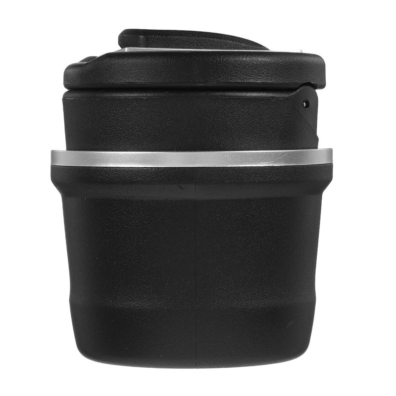 Portable Car Ashtray With Lid Smokeless Cigar Ashtray Road Trip Outdoor Handheld Cigarette Ashtray Easy Clean Design Black - Image 2