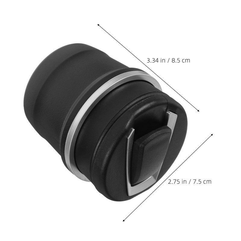 Portable Car Ashtray With Lid Smokeless Cigar Ashtray Road Trip Outdoor Handheld Cigarette Ashtray Easy Clean Design Black - Image 3
