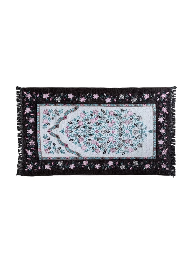 Celia Memory Foam Anti-Slip Backing Rectangular Floral Prayer Mat Multicolour 9.6 X 44.2 X 72.6 Cm Ht-05Ge