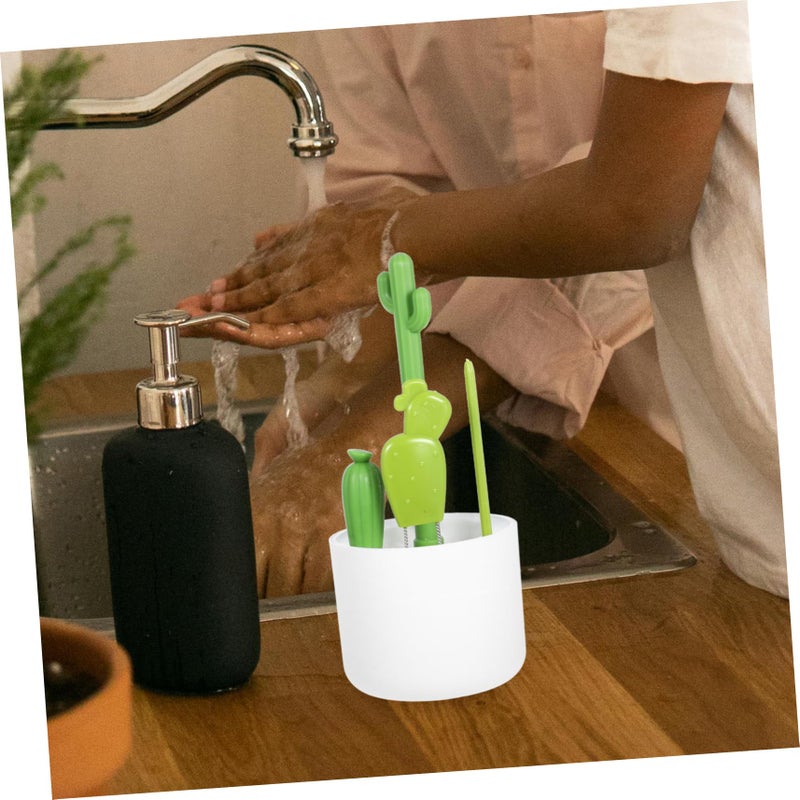 Minkissy Portable Bottle Brush Cleaner For Cups Bottles And Lids With Hanging Groove - Image 4