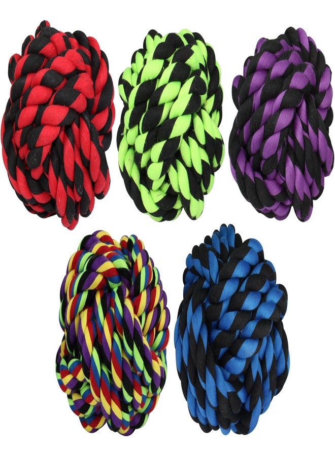 Multipet Nuts for Knots Ball Medium Dog Toy, Assorted 4 inches - Image 2