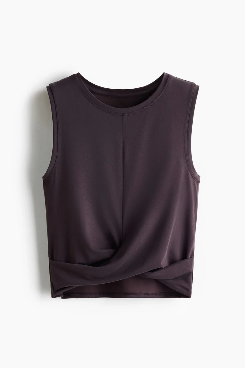H&M  Slim Fit twist-detail sports vest top for Women | Best Price UAE