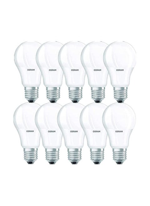 10-Piece E27 8 Watts Day Light Screw Base 6500K LED Bulb