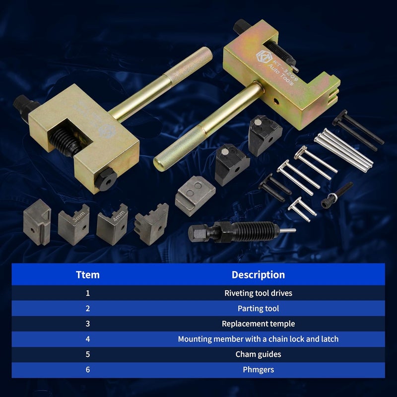 Kuntech Engine Timing Chain Removal Installer Tool Kit for Mercedes Benz M271 M272 M273 M274 M276 with Carrying Case & Gloves - Image 2