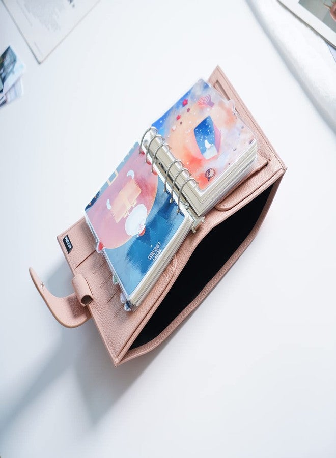 Moterm A6 Luxe Rings Planner - Genuine Leather Binder Organizer (30mm Ring, Pebbled-Dusty Rose) - NOT a Standard A6 - Image 5