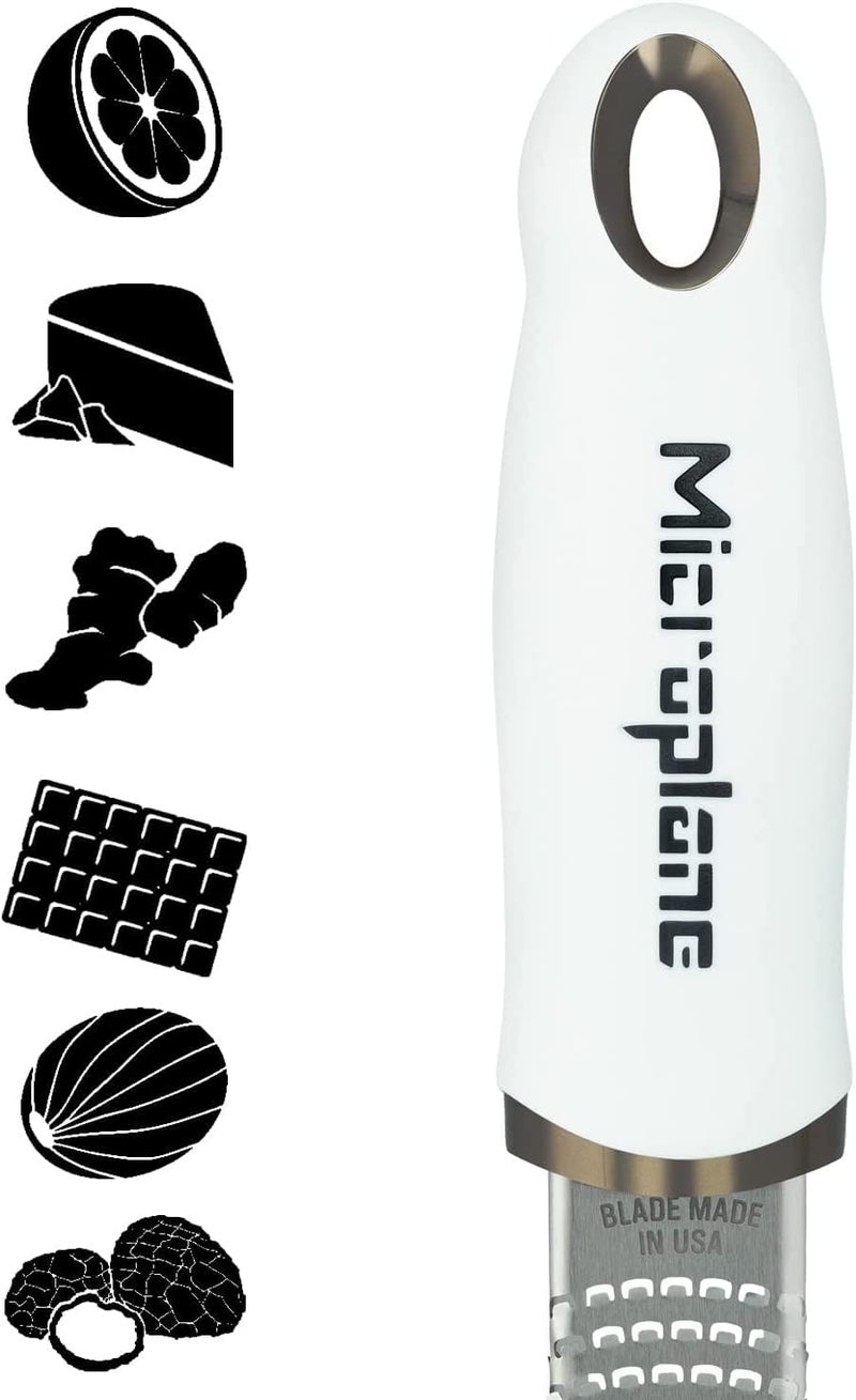 Microplane Premium Classic Citrus Zester Tool and Parmesan Cheese Grater - White - Image 1