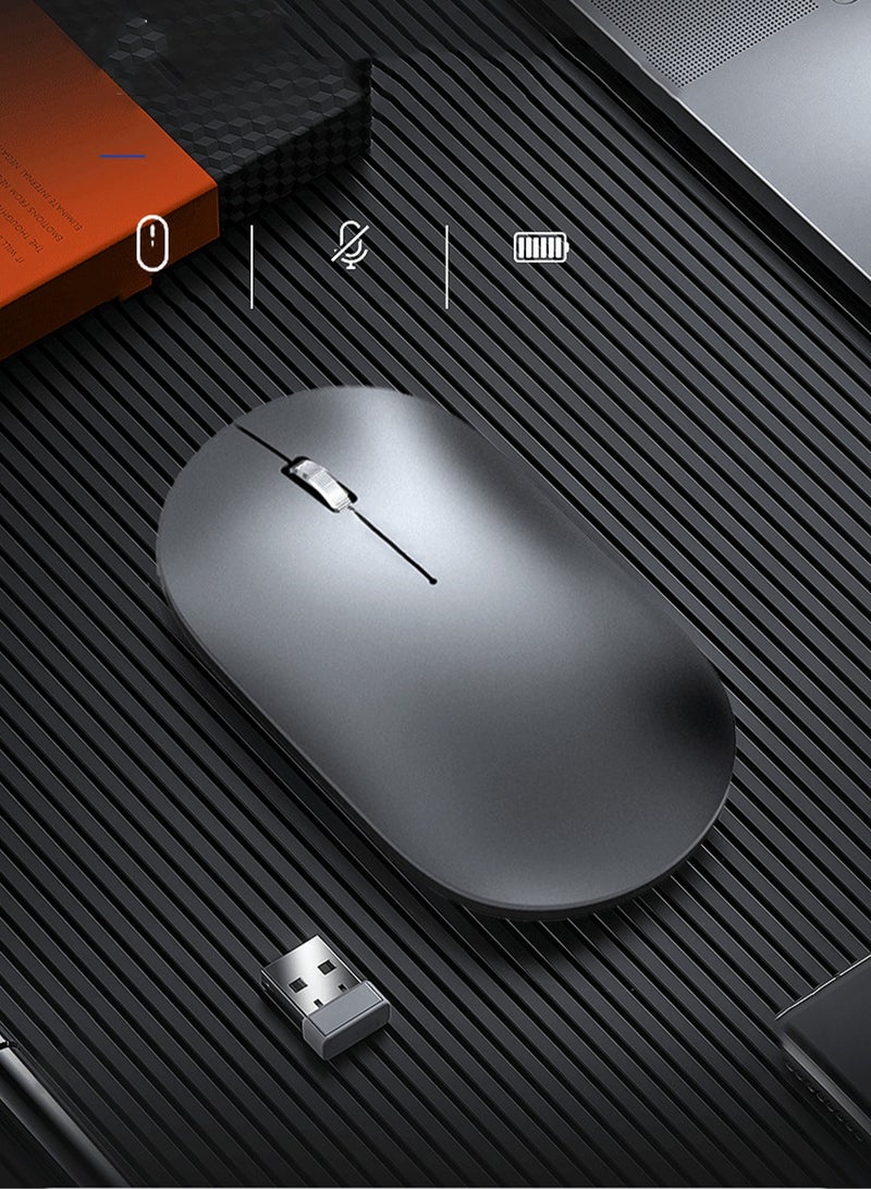 Bluetooth Wireless Mouse Portable Desktop Computer Notebook Universal Suitable For Office Travel（Black） - Image 2