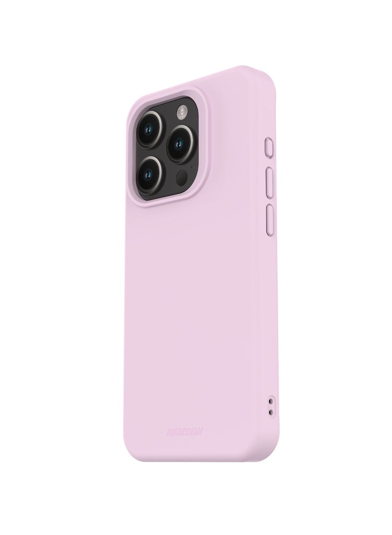 Remson Mag-X Magnetic Hybrid Protective Silicone Case  Compatible for iPhone 15 Pro Max 6.7 inches - Pink - Image 1