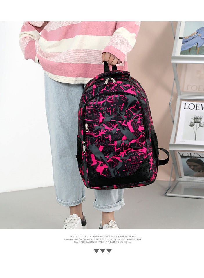 AUTOYSUR مجموعة حقيبة ظهر مدرسية مكونة من 3 قطع، حقيبة كتب كبيرة السعة مع حقيبة كروس وحقيبة أقلام، حقيبة ظهر خفيفة الوزن ومتينة، حقيبة مدرسية يومية كاجوال للطلاب الأولاد والبنات والمراهقين (أرجواني) - Image 3