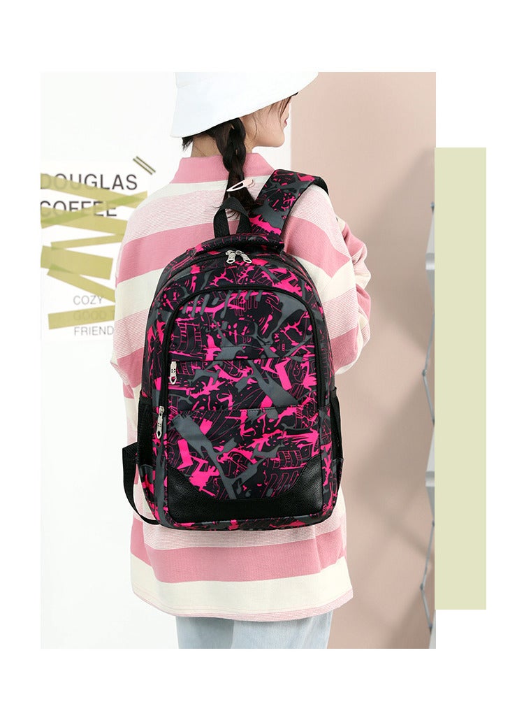 AUTOYSUR مجموعة حقيبة ظهر مدرسية مكونة من 3 قطع، حقيبة كتب كبيرة السعة مع حقيبة كروس وحقيبة أقلام، حقيبة ظهر خفيفة الوزن ومتينة، حقيبة مدرسية يومية كاجوال للطلاب الأولاد والبنات والمراهقين (أرجواني) - Image 5