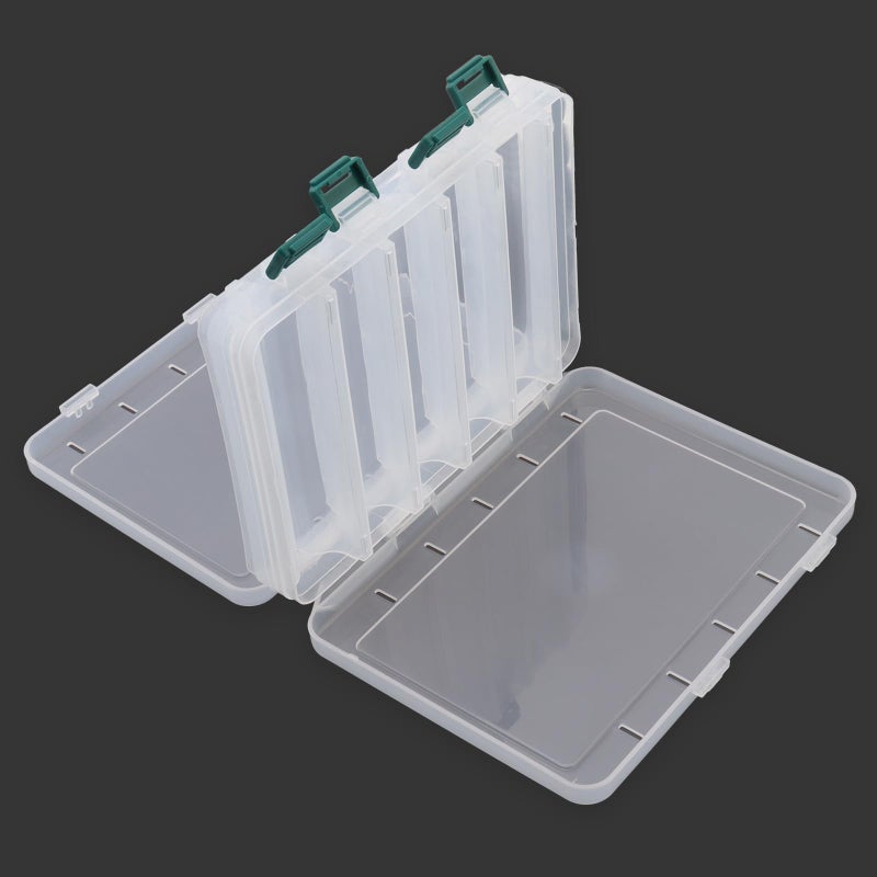 OriGlam Double Sided Fishing Lures Box, Transparent Visible Fishing Lure Bait, Squid Jig Hooks Plastic Fishing Tackle Storage Case Container (10 Grids 20x16x5cm) - Image 2