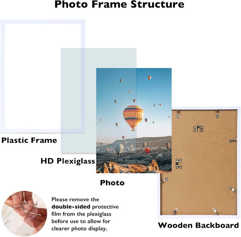 JCJMY 22x30 إطار صور بمقاس 22x24 مع ورقة زخرفية، لعرض الصور بمقاس 18x24 مع أو بدون ورقة زخرفية، إطار كبير للتعليق على الحائط بمقاس 22x24. - Image 2