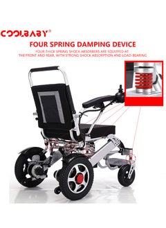 Cool Baby COOLBABY Lightweight Folding Electric Wheelchair Intelligent Aluminum Alloy Four-wheel Drive Power Not Slip Wheelchairs  - Image 3