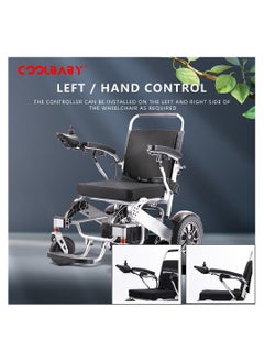 Cool Baby COOLBABY Lightweight Folding Electric Wheelchair Intelligent Aluminum Alloy Four-wheel Drive Power Not Slip Wheelchairs  - Image 2
