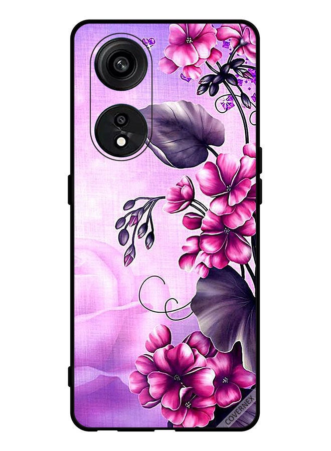 Covernex Protective Case Cover For Oppo Reno8 T 5G Romantic Flowers Wallpaper - Image 1