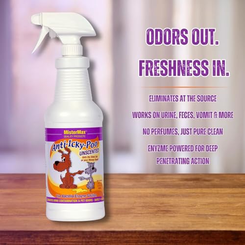 Mister Max Unscented Anti Icky Poo Odor Remover, Quart Size - Image 2