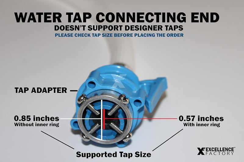 EXCELLENCE FACTORY EXCELLENCE FACTORY Flexible PVC Washing Machine Pipe For Fully Automatic Top Load Front Loading Washing Machine Inlet Pipe Water Inflow Hose Tube With Universal Tap Connector Adapter 2 Meter - Image 4