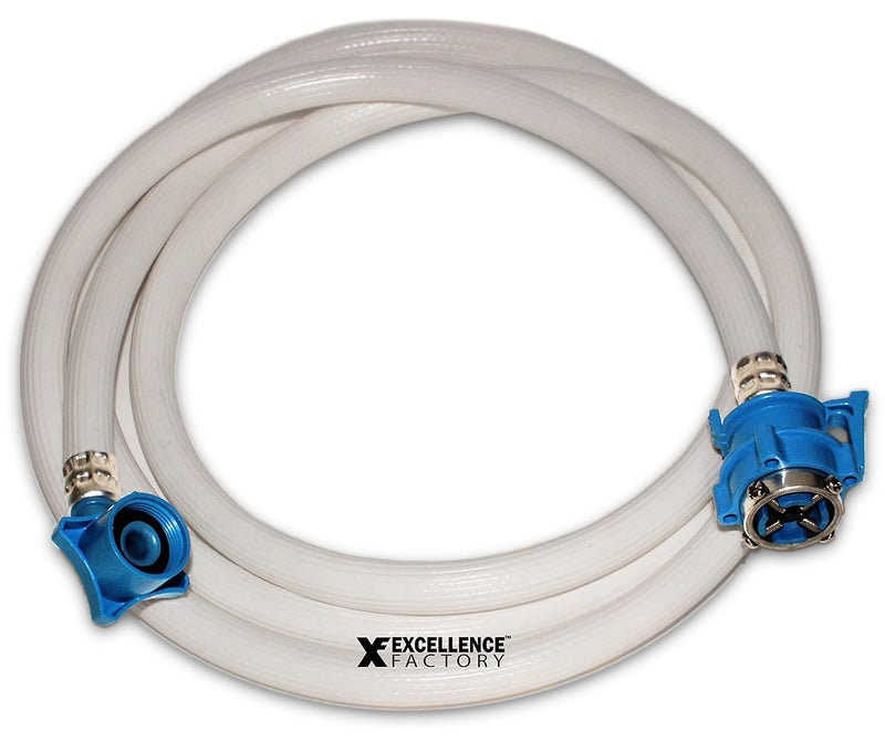 EXCELLENCE FACTORY EXCELLENCE FACTORY Flexible PVC Washing Machine Pipe For Fully Automatic Top Load Front Loading Washing Machine Inlet Pipe Water Inflow Hose Tube With Universal Tap Connector Adapter 2 Meter - Image 1