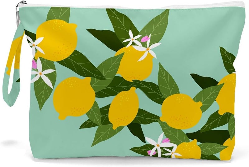 Fokongna Wet Bag Wet Dry Bag Beach Bag Wet Bag For Swimsuit Travel Makeup Bag Toiletry Bag Waterproof Large Capacity for Women Girls Sister Friends Diaper Bag Strawberry lemon Decor - Image 1