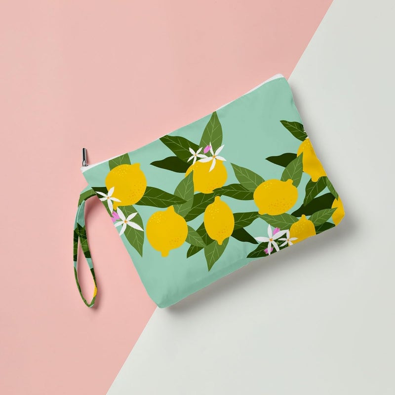 Fokongna Wet Bag Wet Dry Bag Beach Bag Wet Bag For Swimsuit Travel Makeup Bag Toiletry Bag Waterproof Large Capacity for Women Girls Sister Friends Diaper Bag Strawberry lemon Decor - Image 5