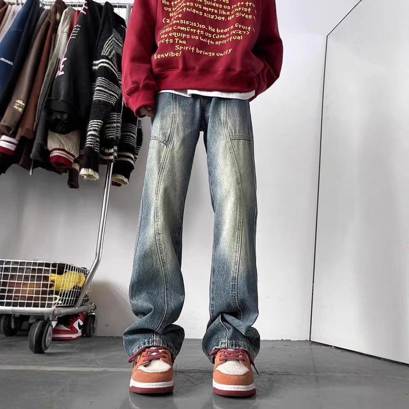Unisex Classic Denim Jeans Loose Fit Daily Outdoor Wear - Image 3