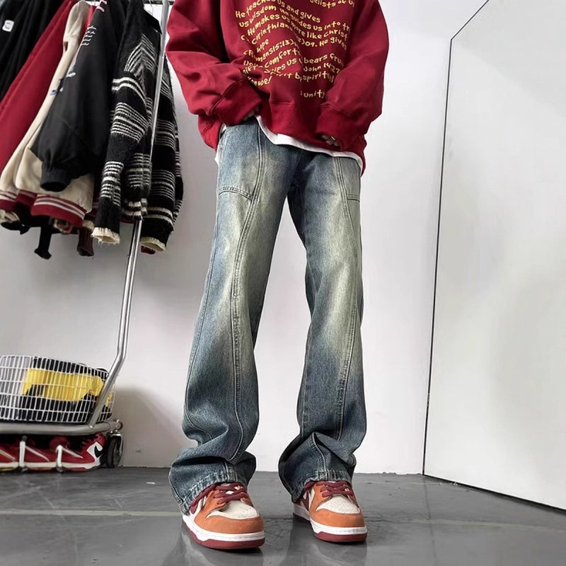 Unisex Classic Denim Jeans Loose Fit Daily Outdoor Wear - Image 4