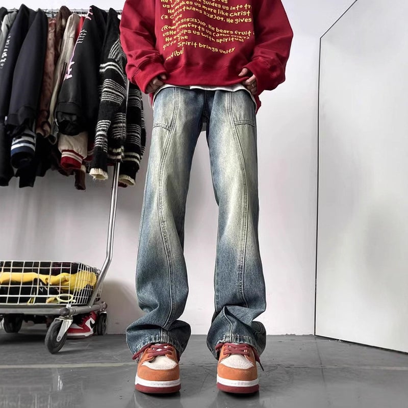 Unisex Classic Denim Jeans Loose Fit Daily Outdoor Wear - Image 2