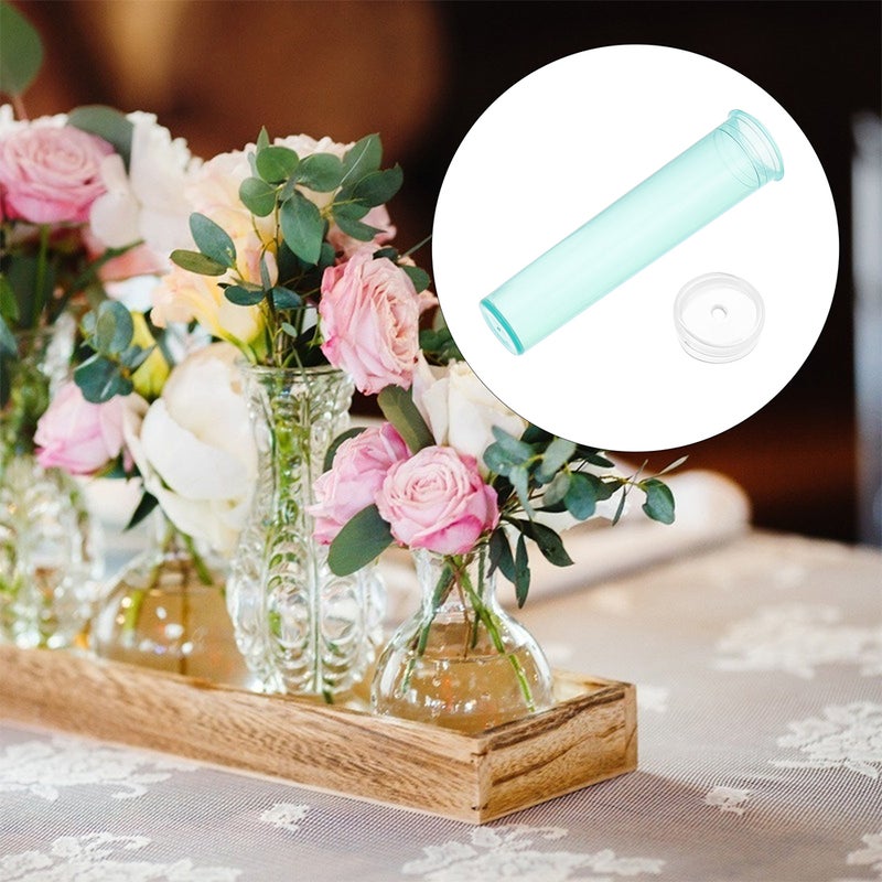 1 Set Flower Water Tubes Floral Tube Flower Vials Flower Vials with Caps for Flower Arrangement - Image 1