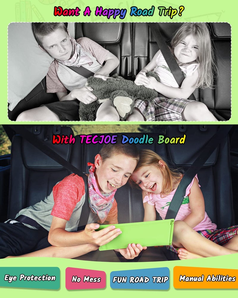 TECJOE LCD Writing Tablet, 8.5 Inch 2 Pack Colorful Doodle Board Drawing Tablet for Kids, Kids Travel Games Activity Learning Toys Birthday Gifts for 3 4 5 6 Year Old Boys and Girls, Blue Green - Image 5