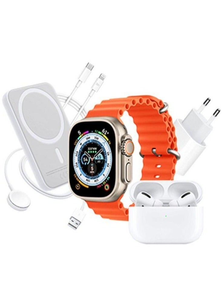 مجموعة NEW X8 8 في 1 من ملحقات الهواتف المحمولة وساعة ذكية - حزمة شاملة للراحة والأناقة القصوى - Image 1