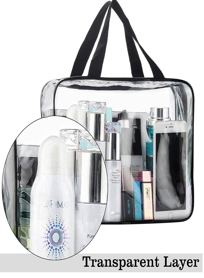 VIKIJO Transparent Makeup Pouches for Travel Clear Cosmetic Pouch for Makeup Small Pouches with Zip for Storage Plastic Pouch with Portable Travel Accessories Pouch (Pack of 3, Transparent) - Image 5