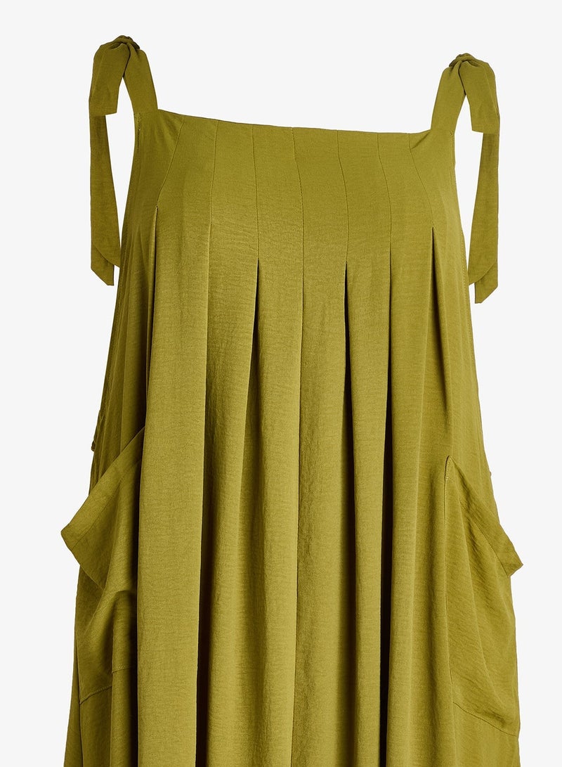 Ginger Plus Shoulder Tie Up Detail A Line Dress - Image 5