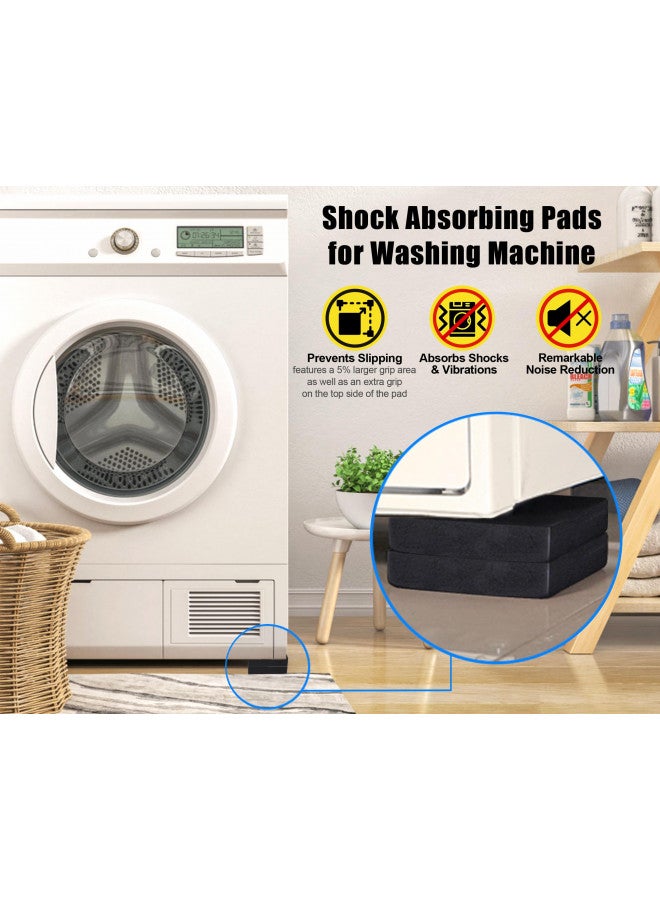 MYLIFEUNIT وسادات ماص للصدمات من MyLifeUNIT EVA، واقي مطاطي مضاد للاهتزاز لغسالة الملابس، مجفف، جهاز المشي (8 قطع) - Image 1
