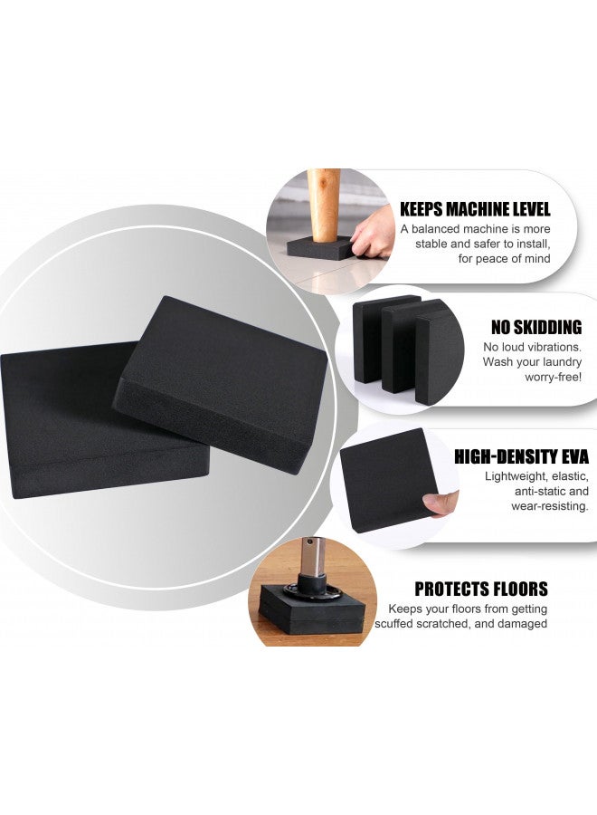 MYLIFEUNIT وسادات ماص للصدمات من MyLifeUNIT EVA، واقي مطاطي مضاد للاهتزاز لغسالة الملابس، مجفف، جهاز المشي (8 قطع) - Image 2