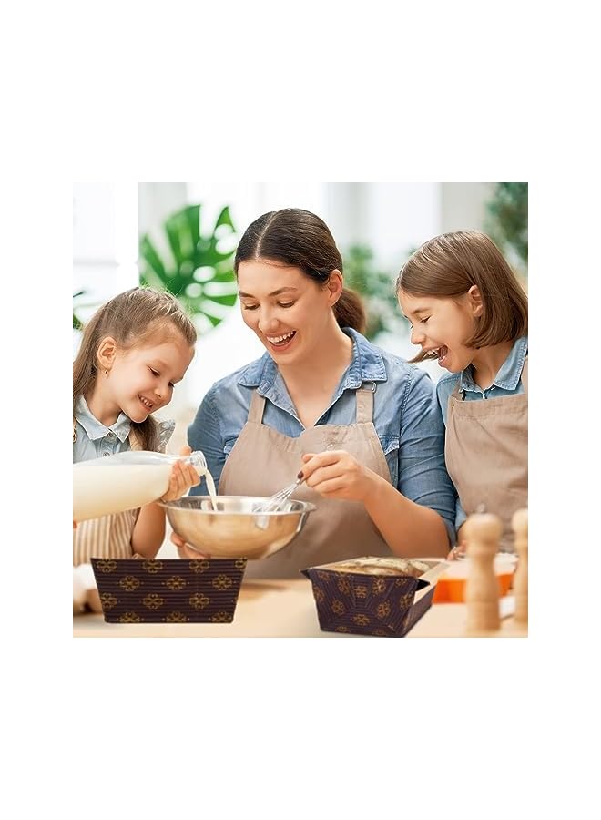 S-TOP Mini Paper Loaf Pans, 50 Pieces Disposable Paper Baking Loft Pans, Paper Rectangle Paper Baking Pans for Quick Bread Small Pumpkin Breads, Microwave Oven Freezer Safe (3.1 x 1.5 x 1.7 Inch) - Image 3