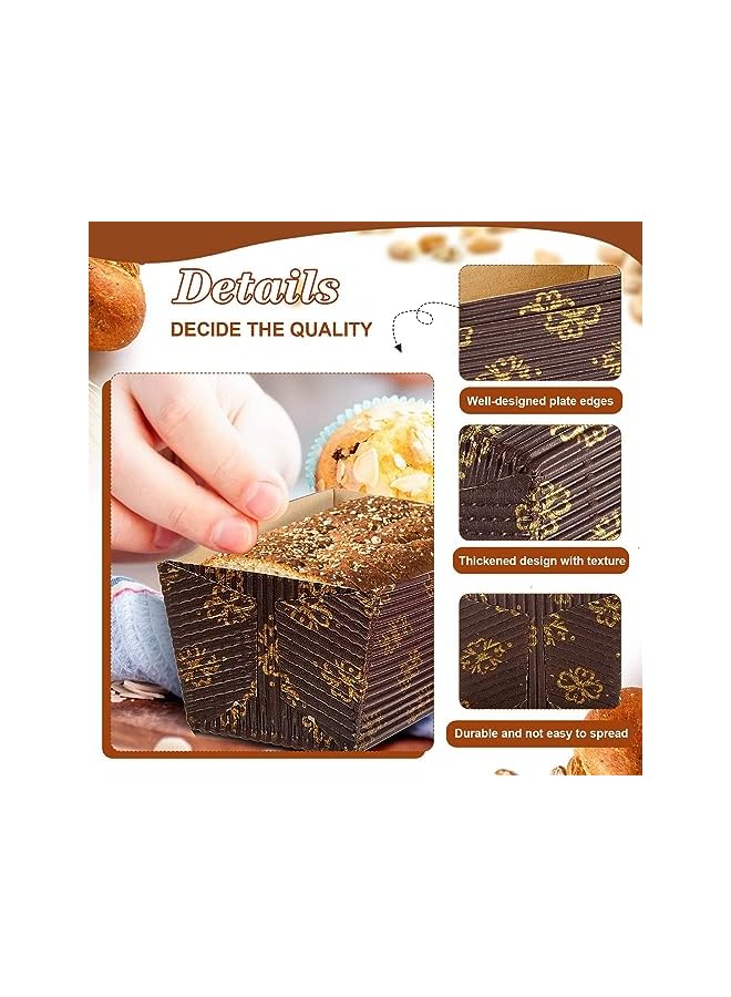 S-TOP Mini Paper Loaf Pans, 50 Pieces Disposable Paper Baking Loft Pans, Paper Rectangle Paper Baking Pans for Quick Bread Small Pumpkin Breads, Microwave Oven Freezer Safe (3.1 x 1.5 x 1.7 Inch) - Image 2
