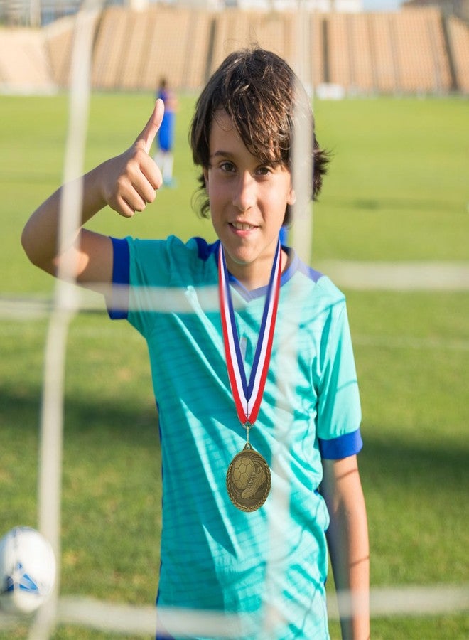 YUJUE Soccer Medals, 12 Pieces Soccer Medals for Kids, Gold Medal Set - Metal Medals with Ribbon for Party Favors, Prizes, Awards, Team Gifts, 2 Inch - Image 5
