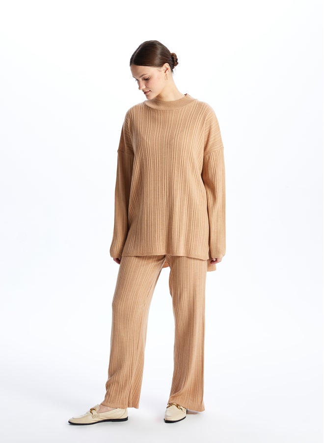LC WAIKIKI Women's Elastic Waist Straight Knitwear Trousers - Image 1
